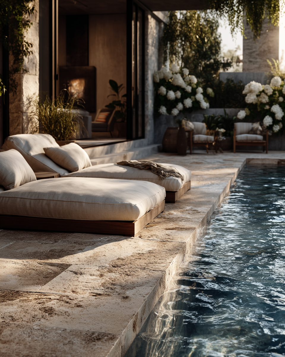 Luxury pool deck